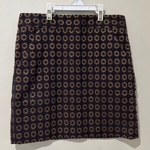 Loft Blue/Gold Mini Skirt